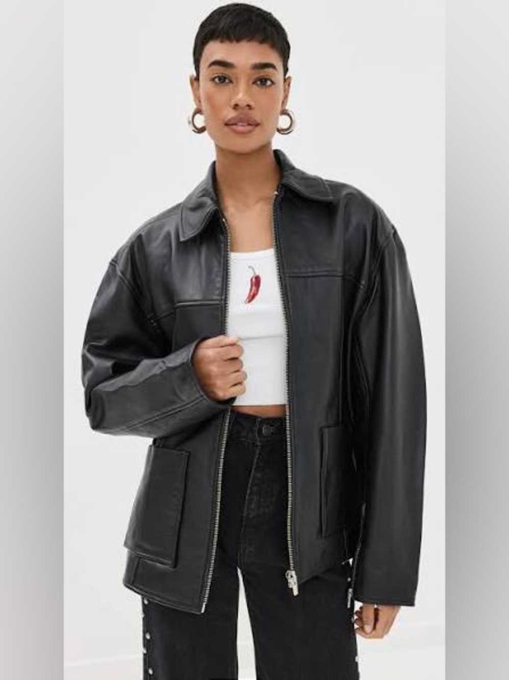 NWT Reformation Veda Bennett Leather Bomber